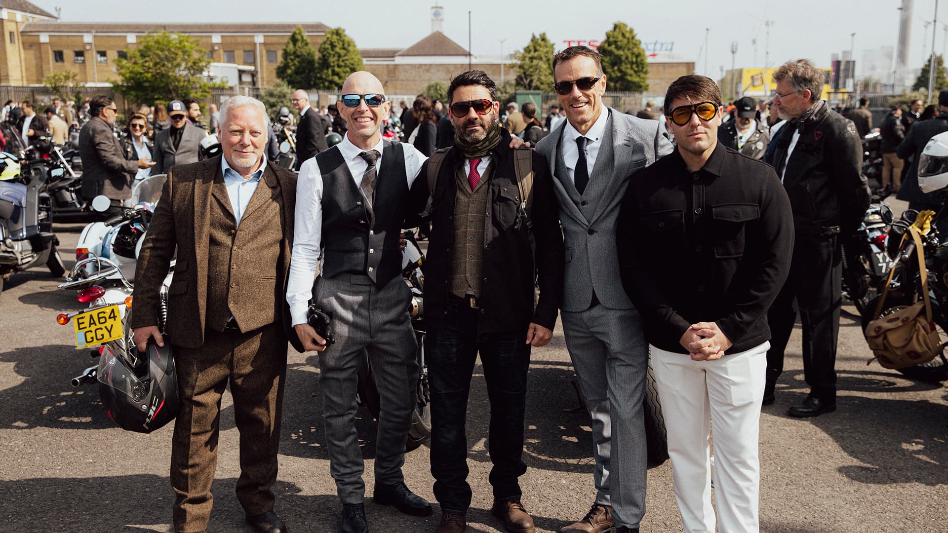 Triumph DGR event Kieran Clarke (far right), with film industry colleagues